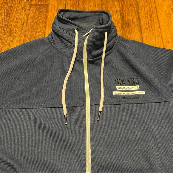 Jack & Jones CORE Full Zip Jacket Size Medium Blue - Picture 4 of 10